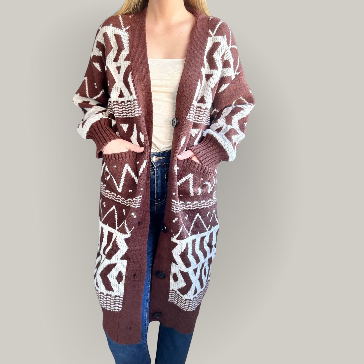 Minkas - Geo Knit Cardigan