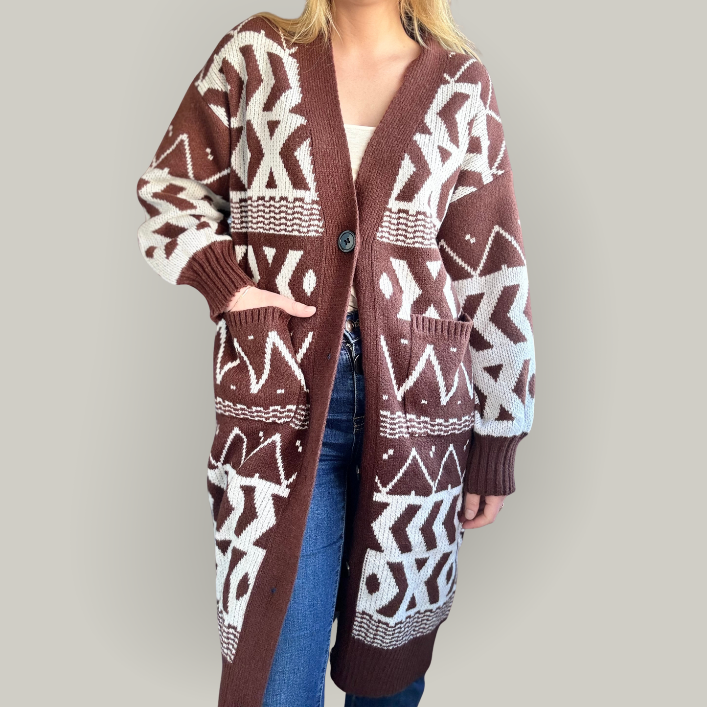 Minkas - Geo Knit Cardigan