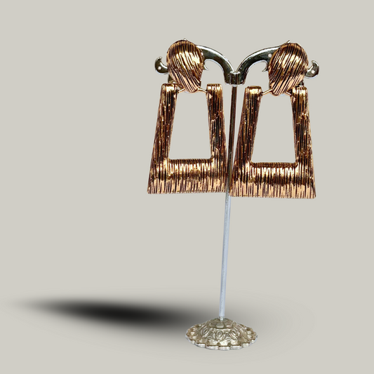 Fashion Jewelry - Chunky Frame Clip-On Earrings