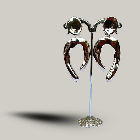 Fashion Jewelry - Rounded Dangly Clip-On Earrings