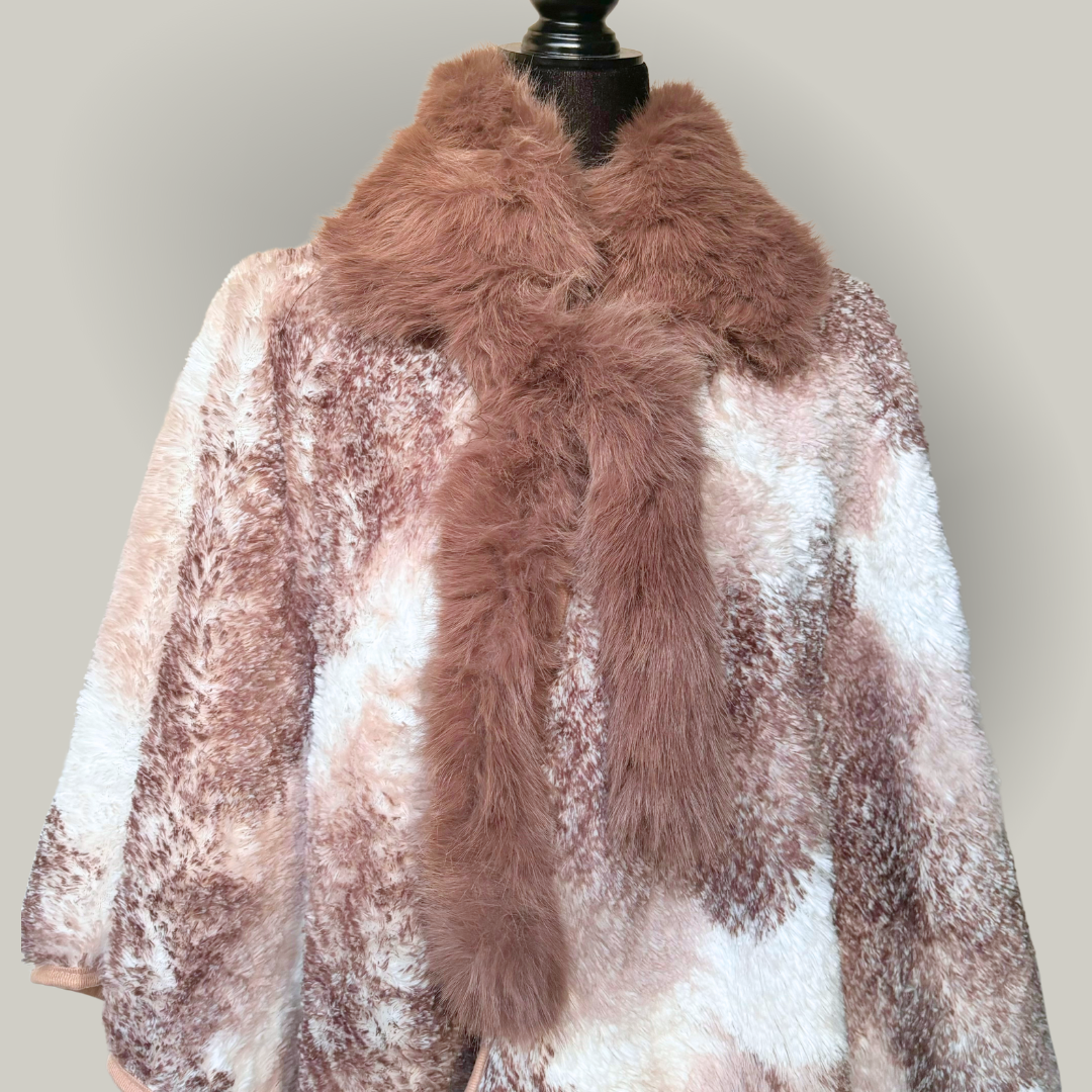 Memories - Faux Fur Wrap Cardigan