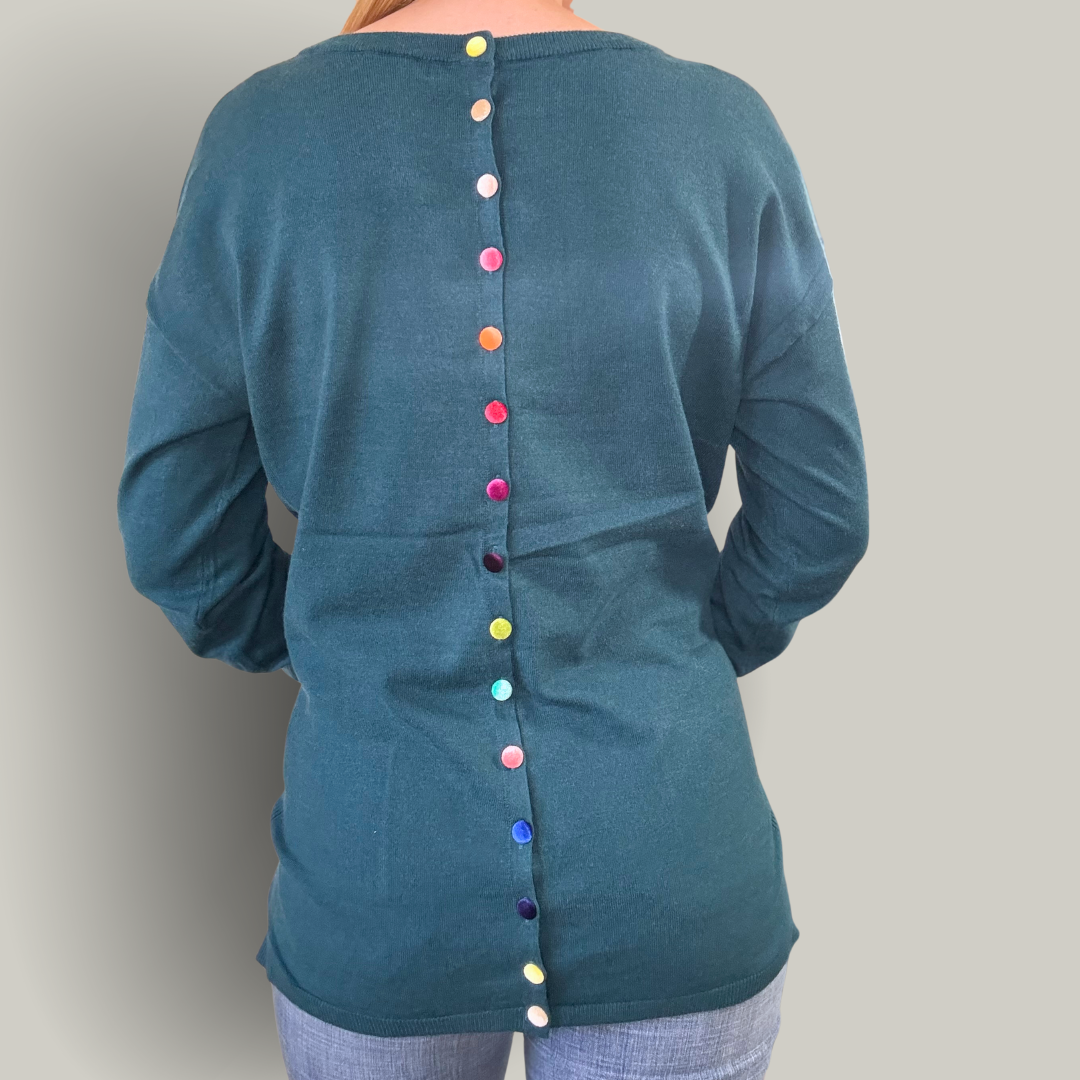 Orly - Sweater With Colorful Button Detail