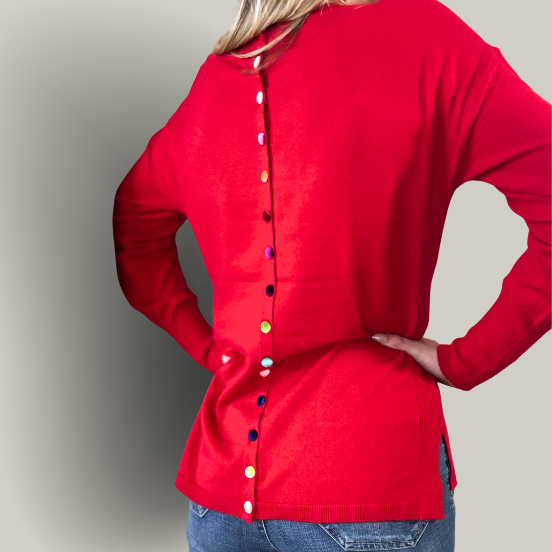 Orly - Sweater With Colorful Button Detail