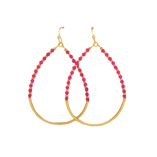 Audreys - Large Hoops With Beads