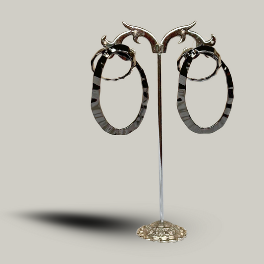 Fashion Jewelry - Loop Studded Earrings