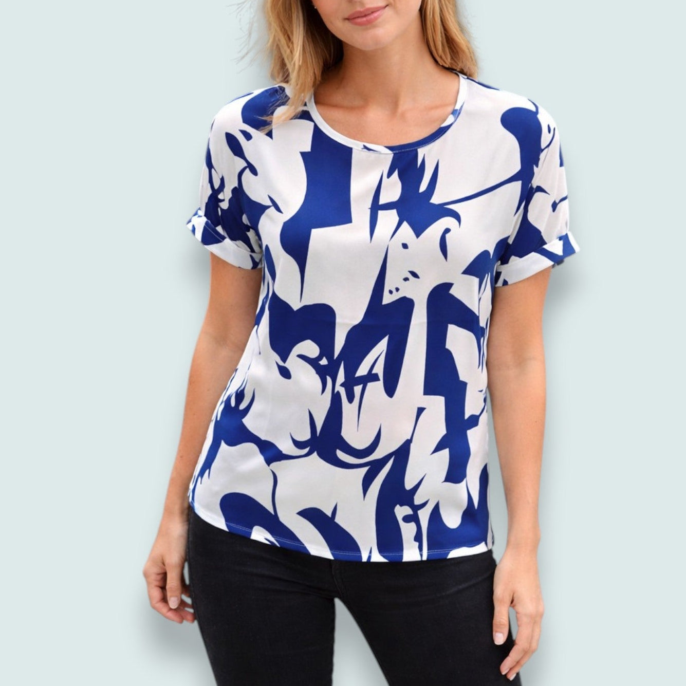 Minkas - Modern Abstract Print Top