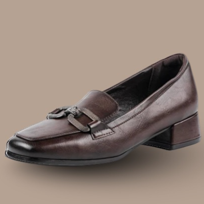 Little Empresses - Classic Brown Buckle Loafer
