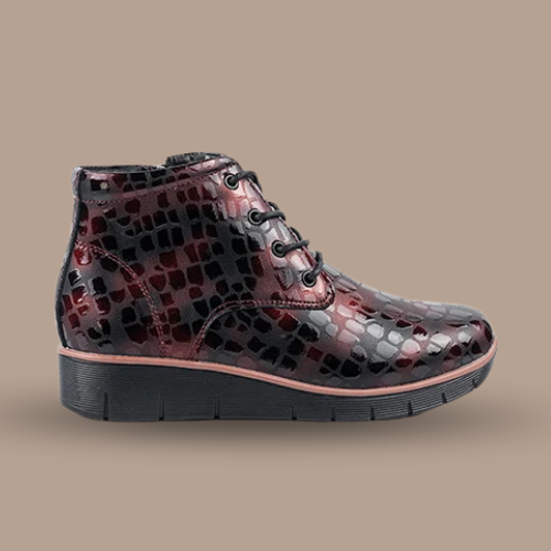Little Empresses - Patent Printed Ankle Bootie
