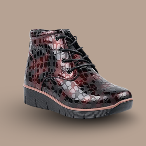 Little Empresses - Patent Printed Ankle Bootie