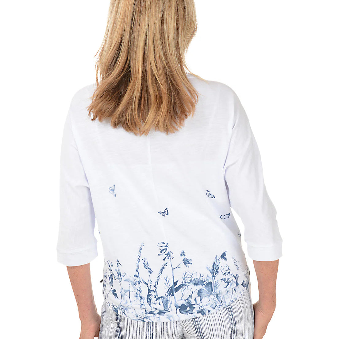 Wild Palms - Butterfly Floral Dolman Sleeve Top