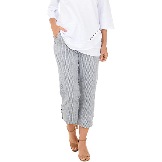 Wild Palms - Mini Stripe Capris