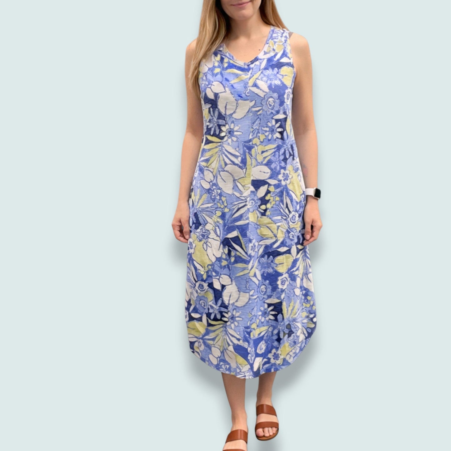 Escape - Tropical Escape Sleeveless Midi Dress