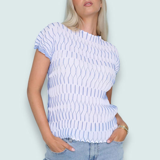 Picadilly - Printed Pleated Top