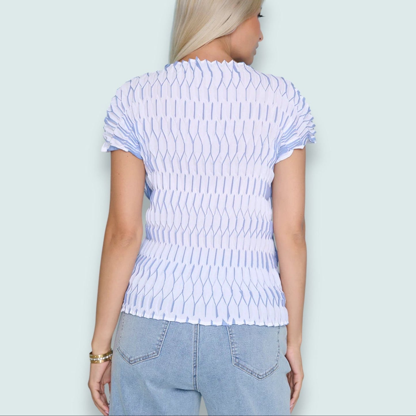 Picadilly - Printed Pleated Top