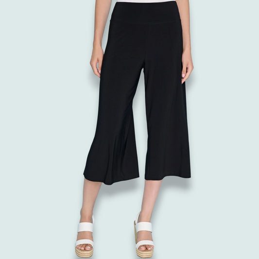 Picadilly - Wide-Leg Side-Slit Capri Pants