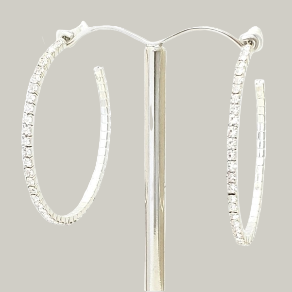 Evershine - Classic Crystal Hoop Earrings