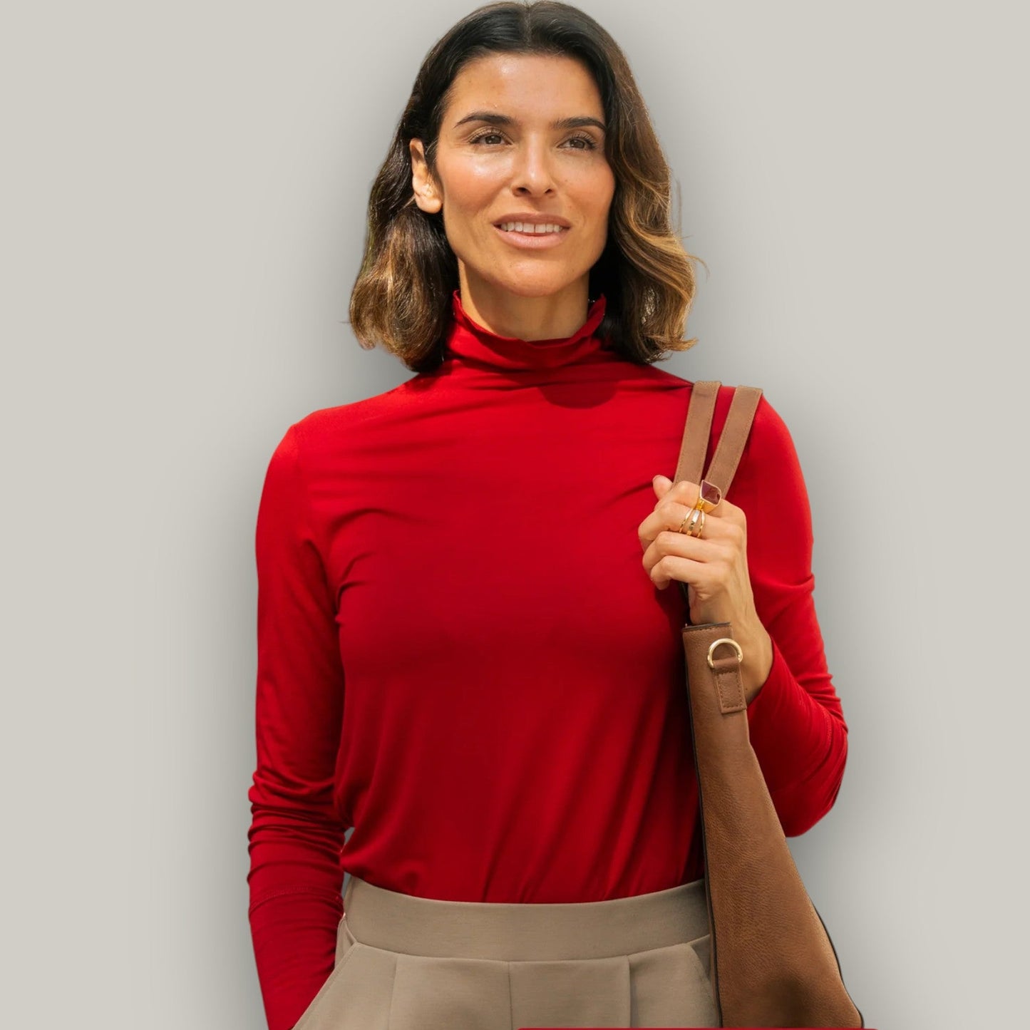 Terrera - Dalya Funnel-Neck Bamboo Long Sleeve Top