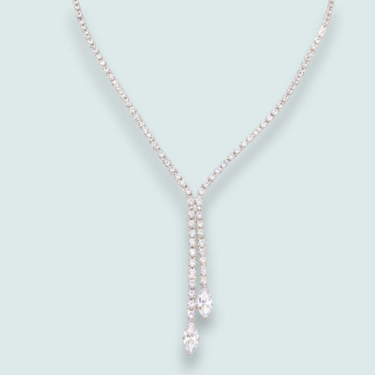 Audrey's - Crystal Cascade Elegance Necklace