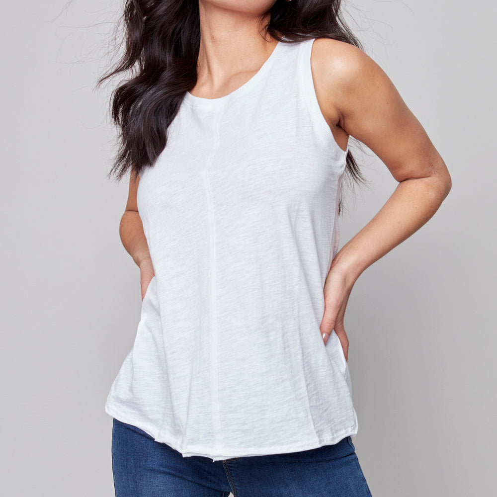 Charlie B - Sleeveless Round Neck Tank Top