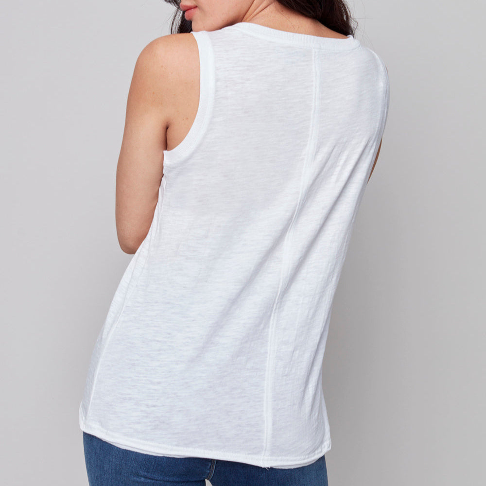 Charlie B - Sleeveless Round Neck Tank Top