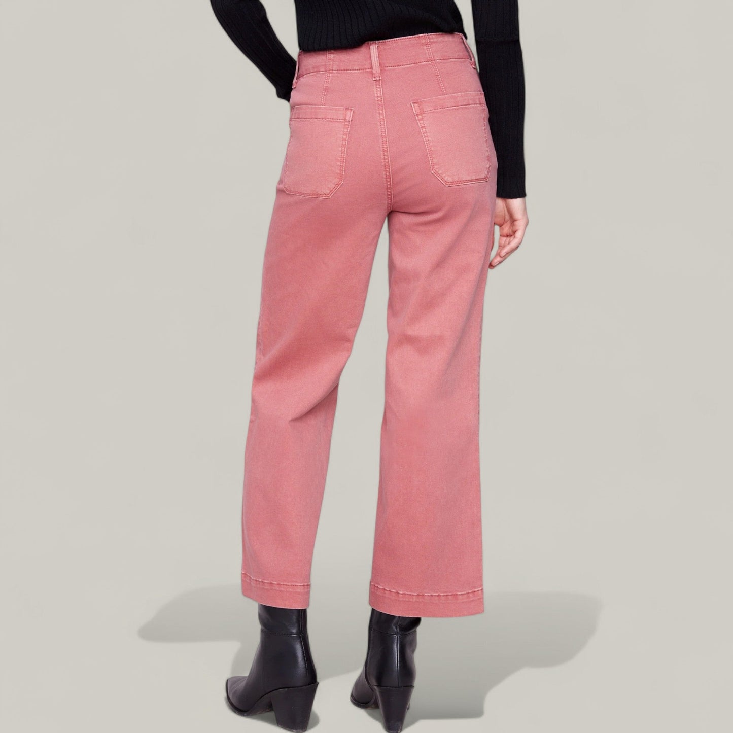 Charlie B - Cropped Wide Leg Stretch Twill Pants