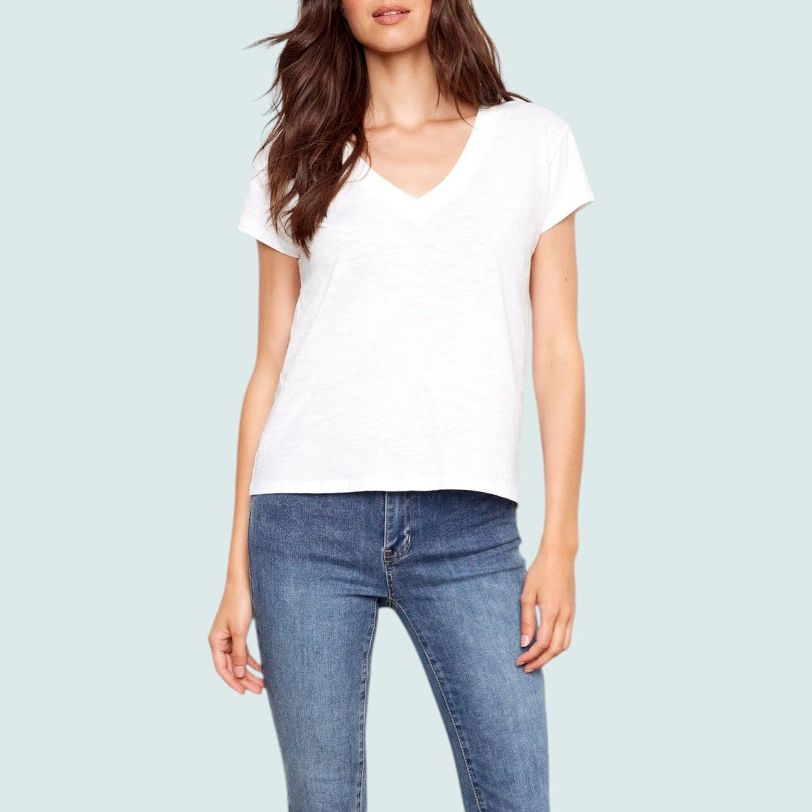 Charlie B - Drop Shoulder V-Neck T-Shirt