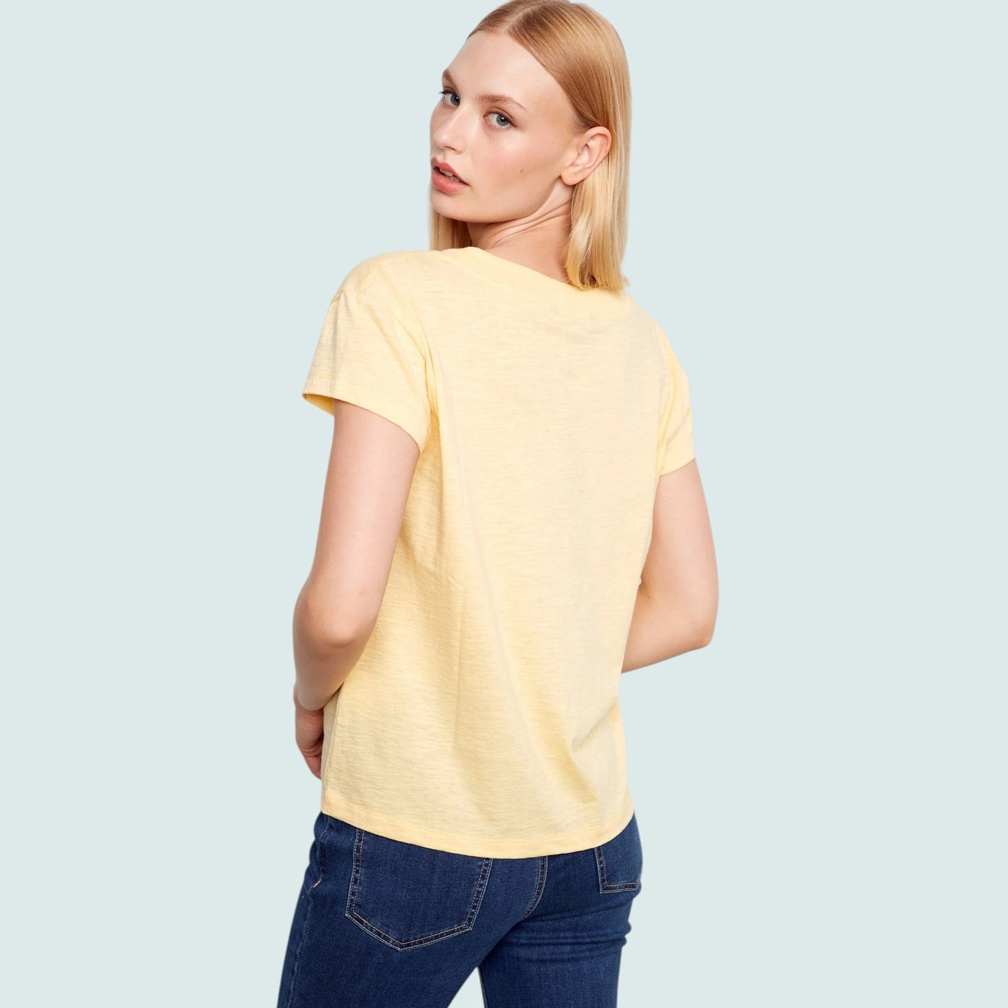 Charlie B - Drop Shoulder V-Neck T-Shirt
