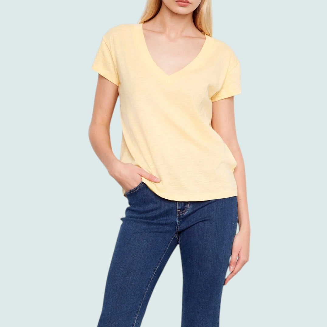 Charlie B - Drop Shoulder V-Neck T-Shirt