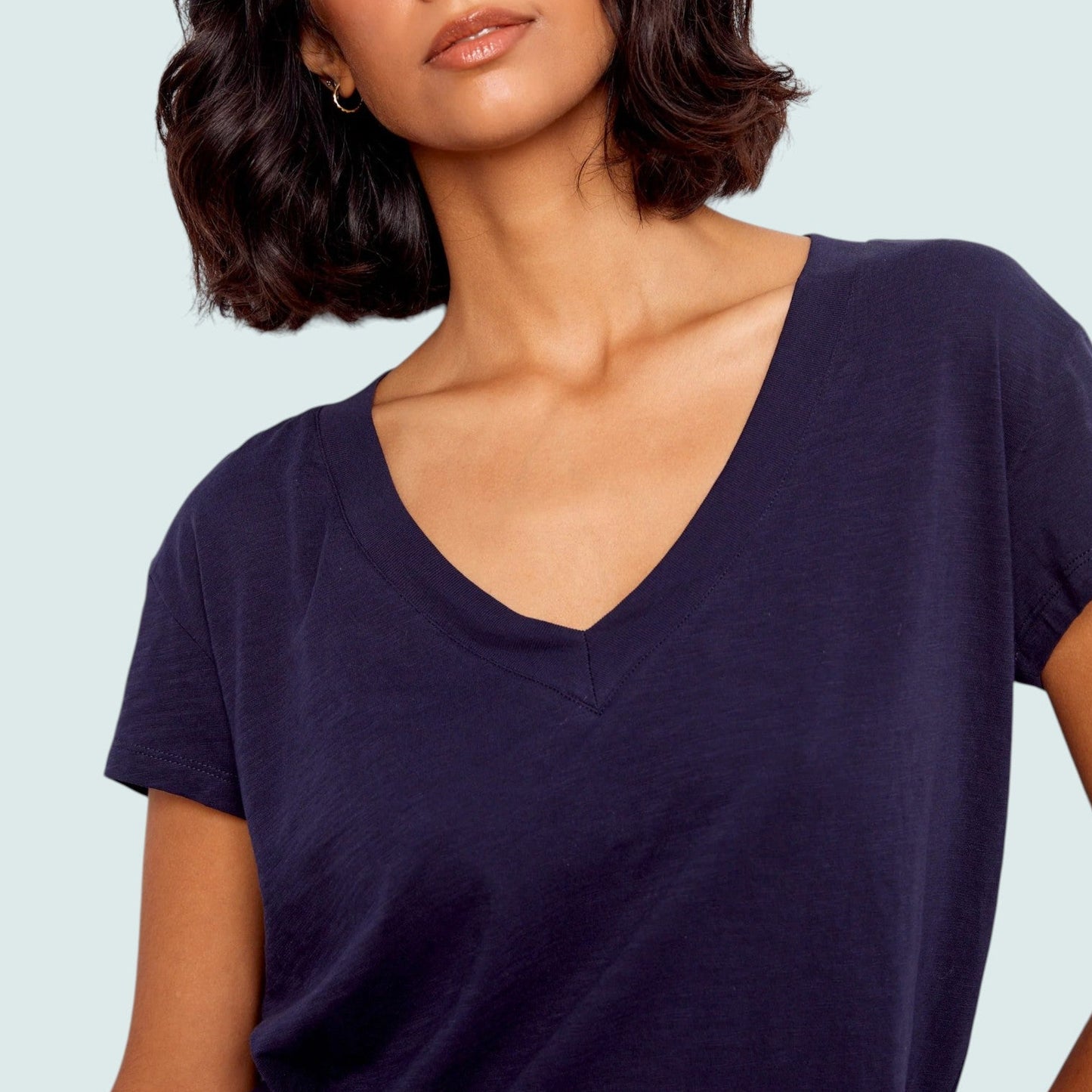 Charlie B - Drop Shoulder V-Neck T-Shirt