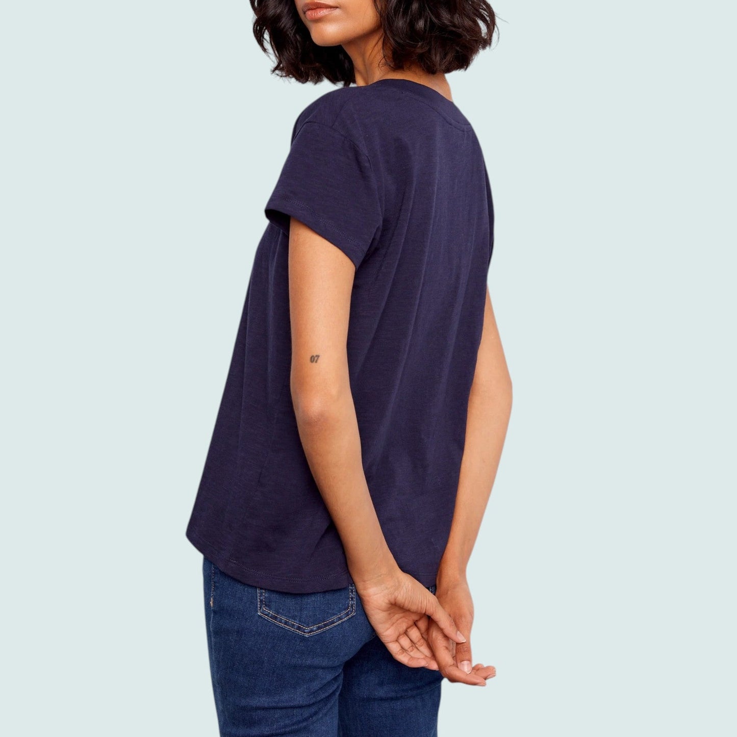 Charlie B - Drop Shoulder V-Neck T-Shirt