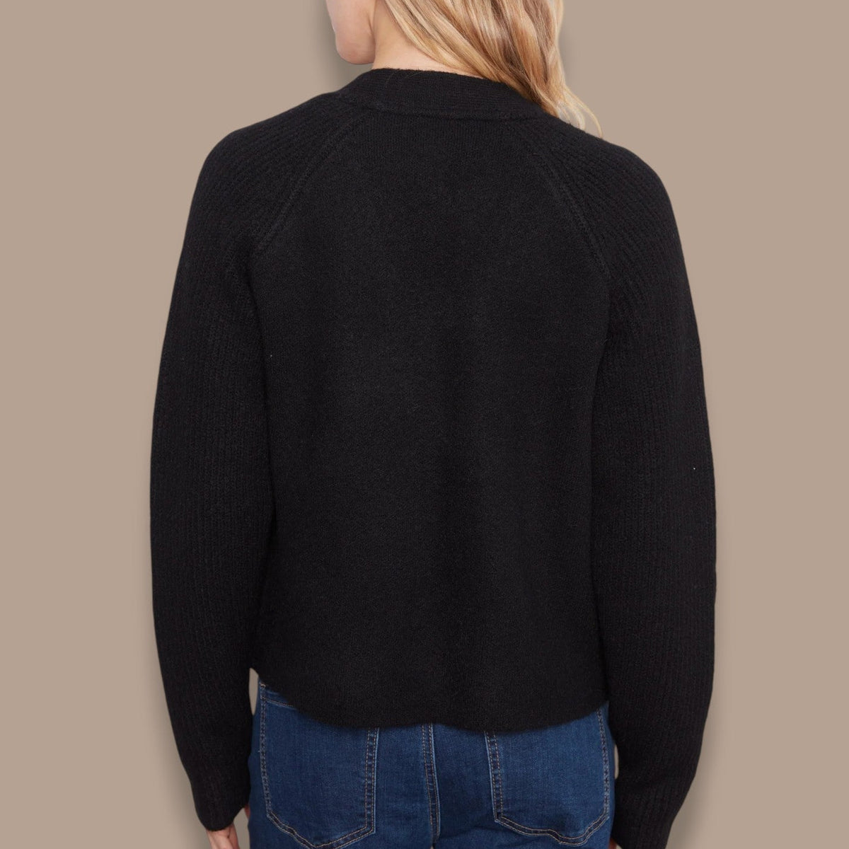 Charlie B - Open Front Ribbed Knit Cardigan