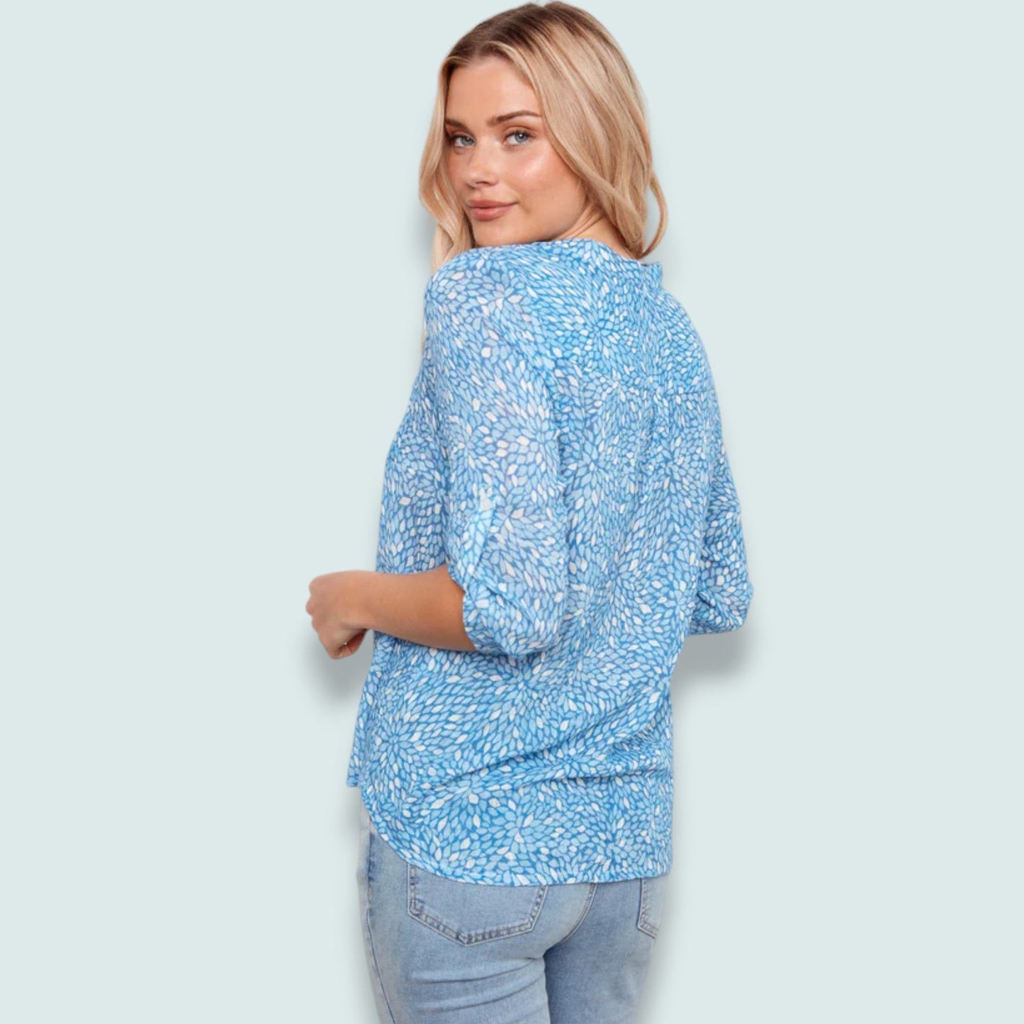 Charlie B - Printed 3/4-Sleeve Top
