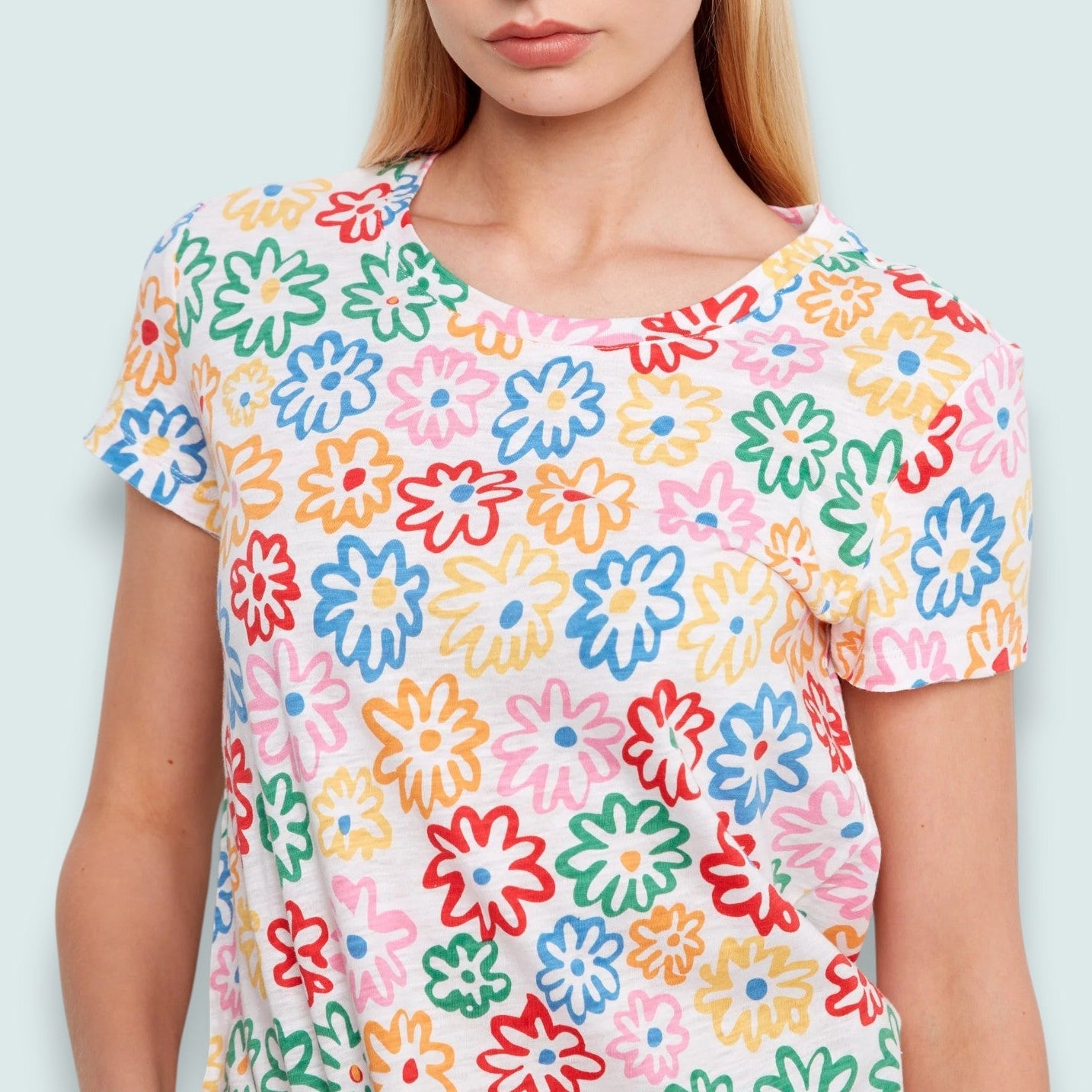 Charlie B - Printed Flower T-Shirt