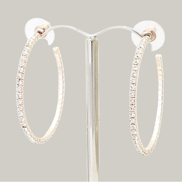 Evershine - Classic Crystal Hoop Earrings