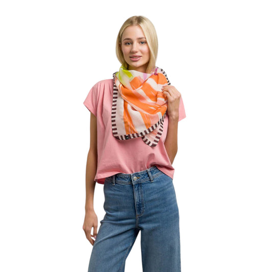 Fraas - Lined/Heart Silk Square Scarf