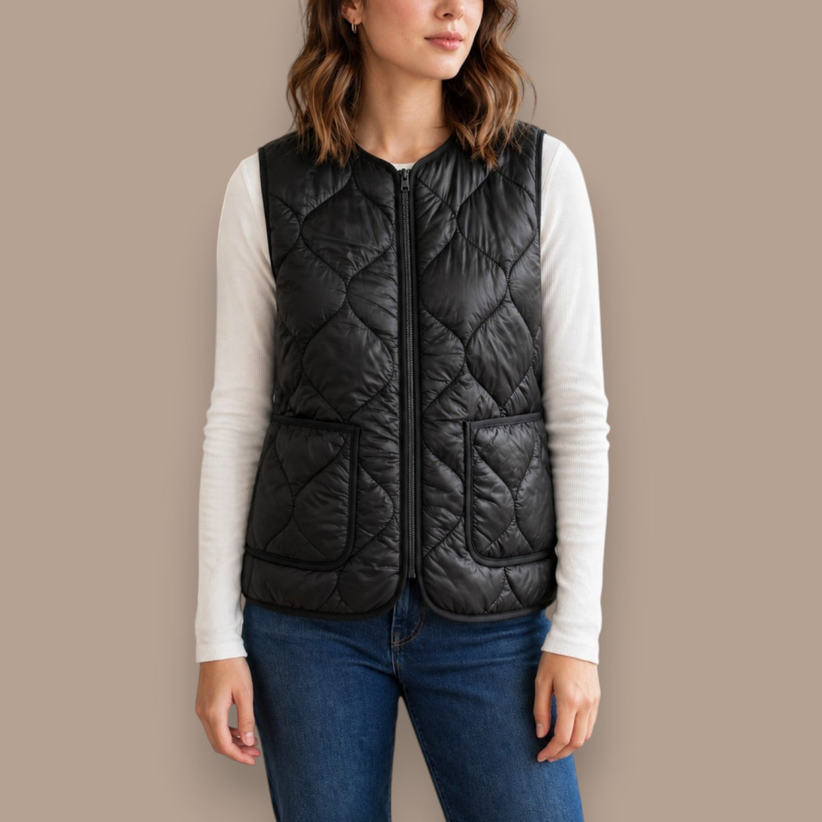 Pure - Quilted Zip-Up Puffer Vest