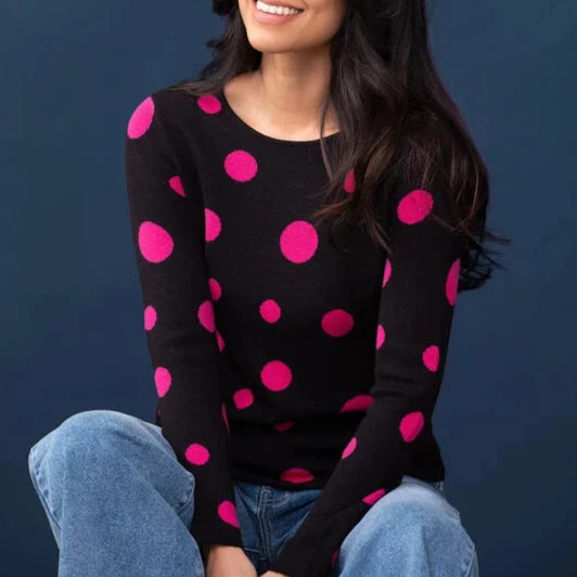 Elena Wang - Polka Dot Pullover Sweater