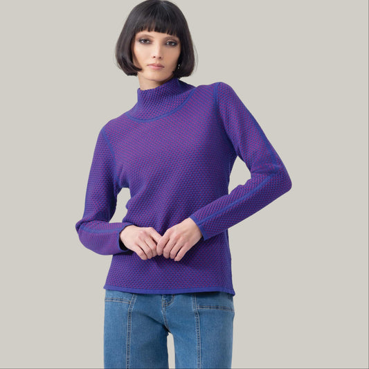 Elena Wang - Mock-Neck Pullover Sweater