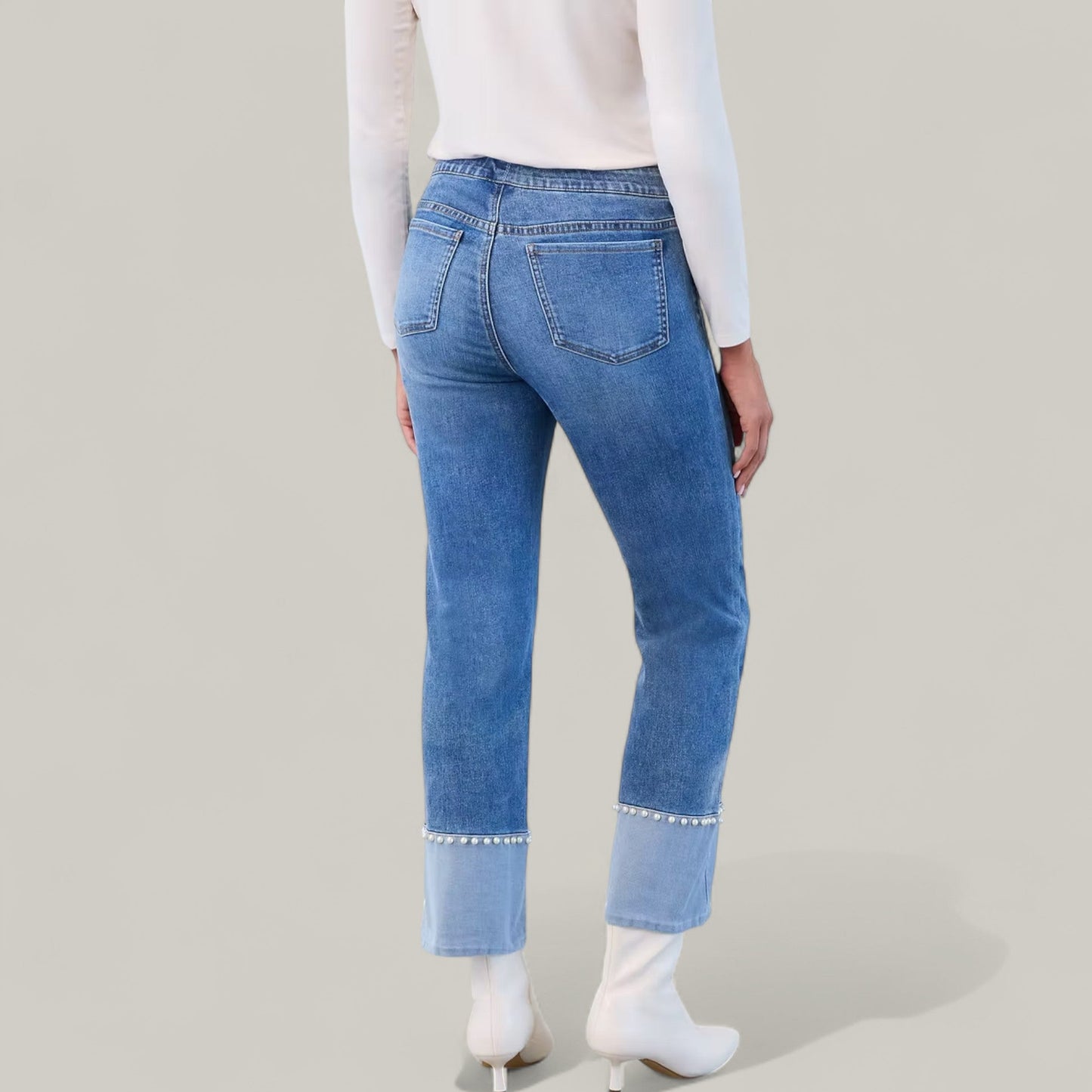 FDJ - Pull-On Straight Leg Jeans