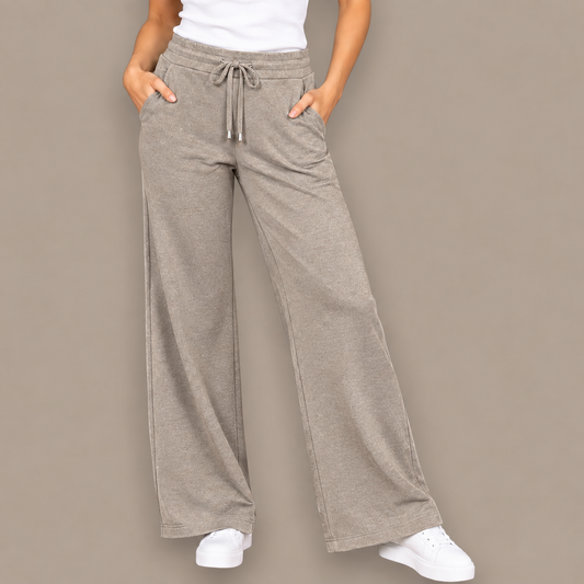 Pure - Drawstring Wide-Leg Pant