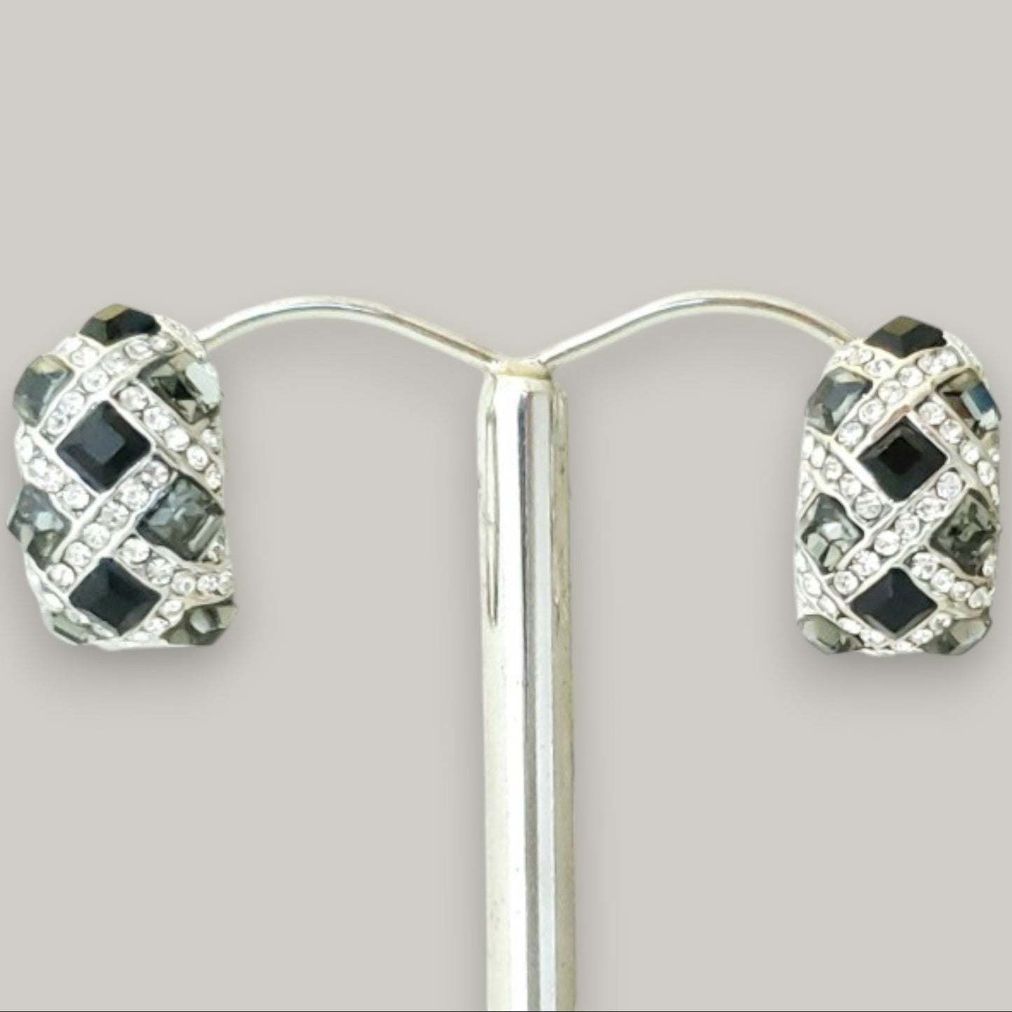 Evershine - Crystal Lattice Clip-On Earrings