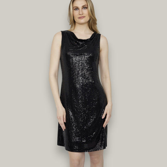 Compli K - Sequined Cowl Neck Dress