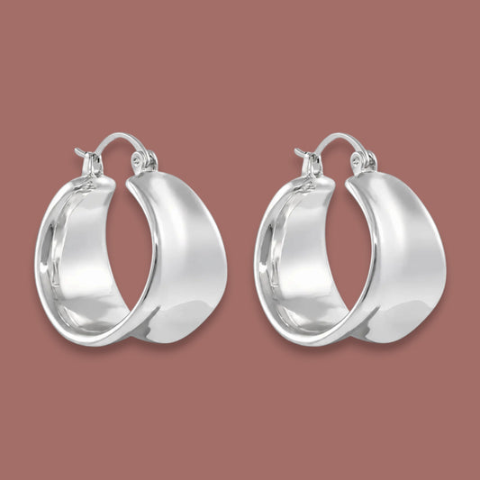 Merx - Sculpted Wide Hoop Earrings