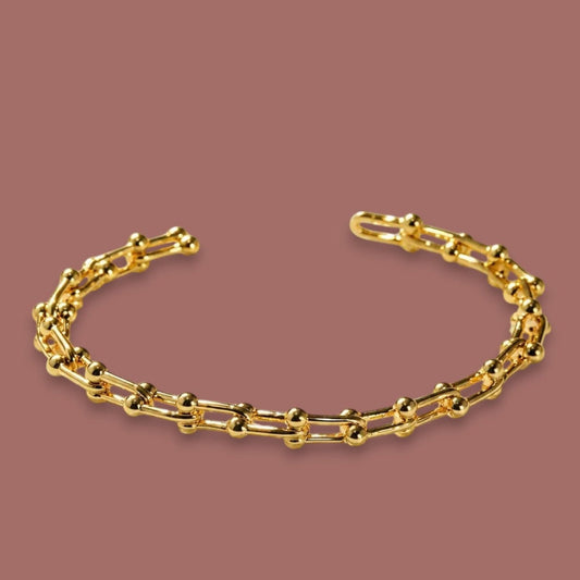Jacqueline Kent - Gold Link Cuff Bracelet