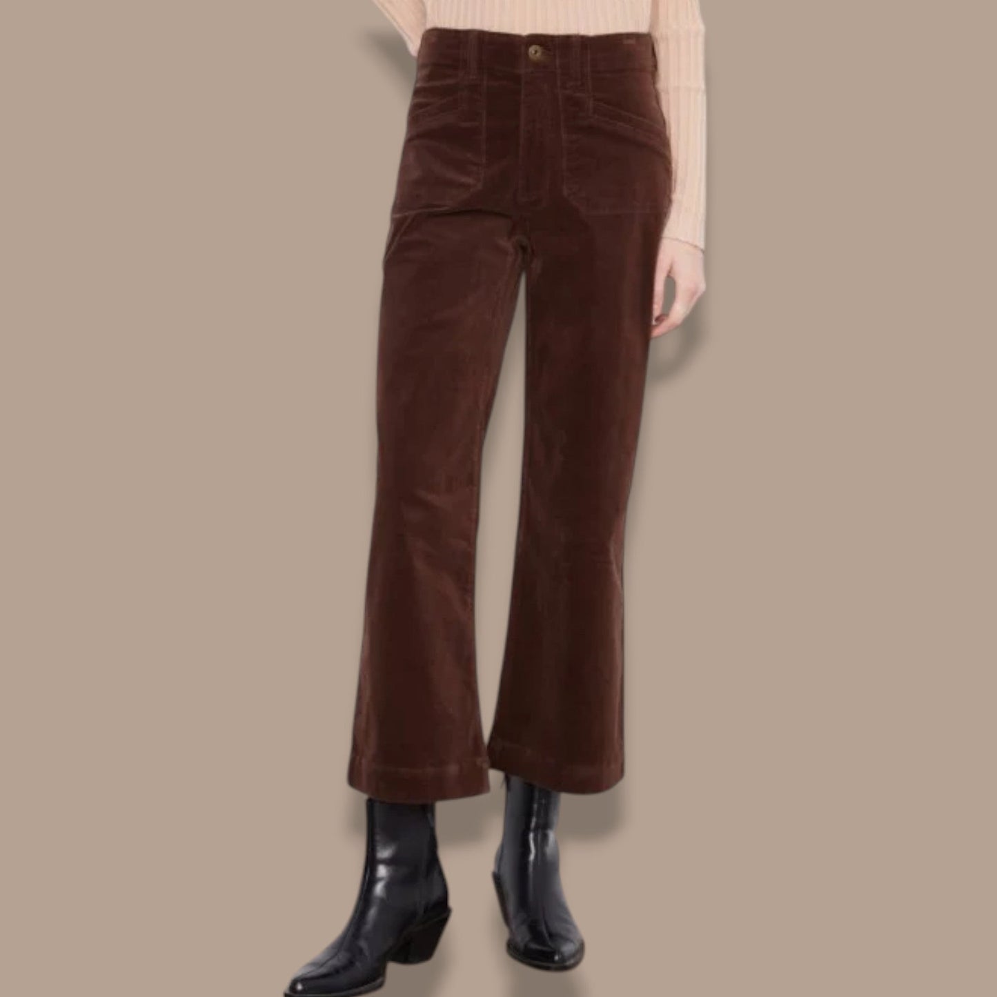 Charlie B - Corduroy Pants With Patch Pockets