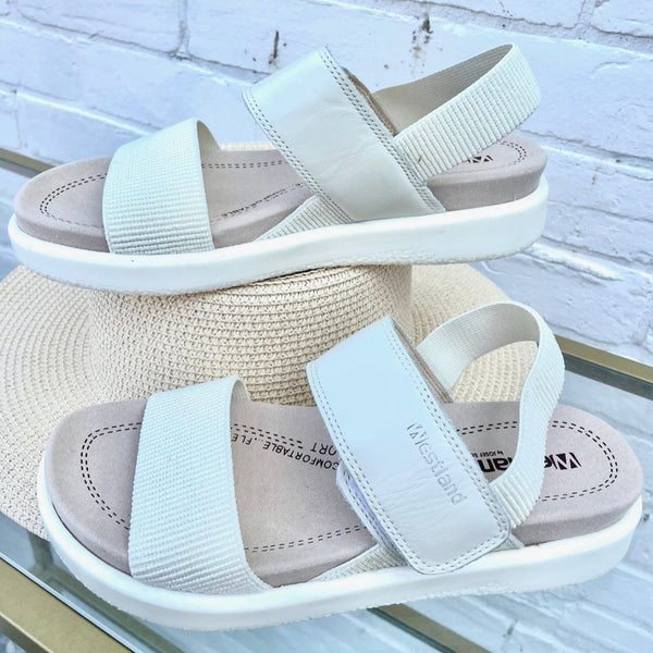 Westland - Open Toe Sandal With Velcro Strap