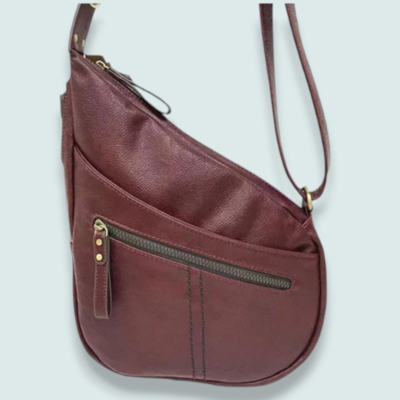Audrey's - Diagonal Zip Crossbody Bag