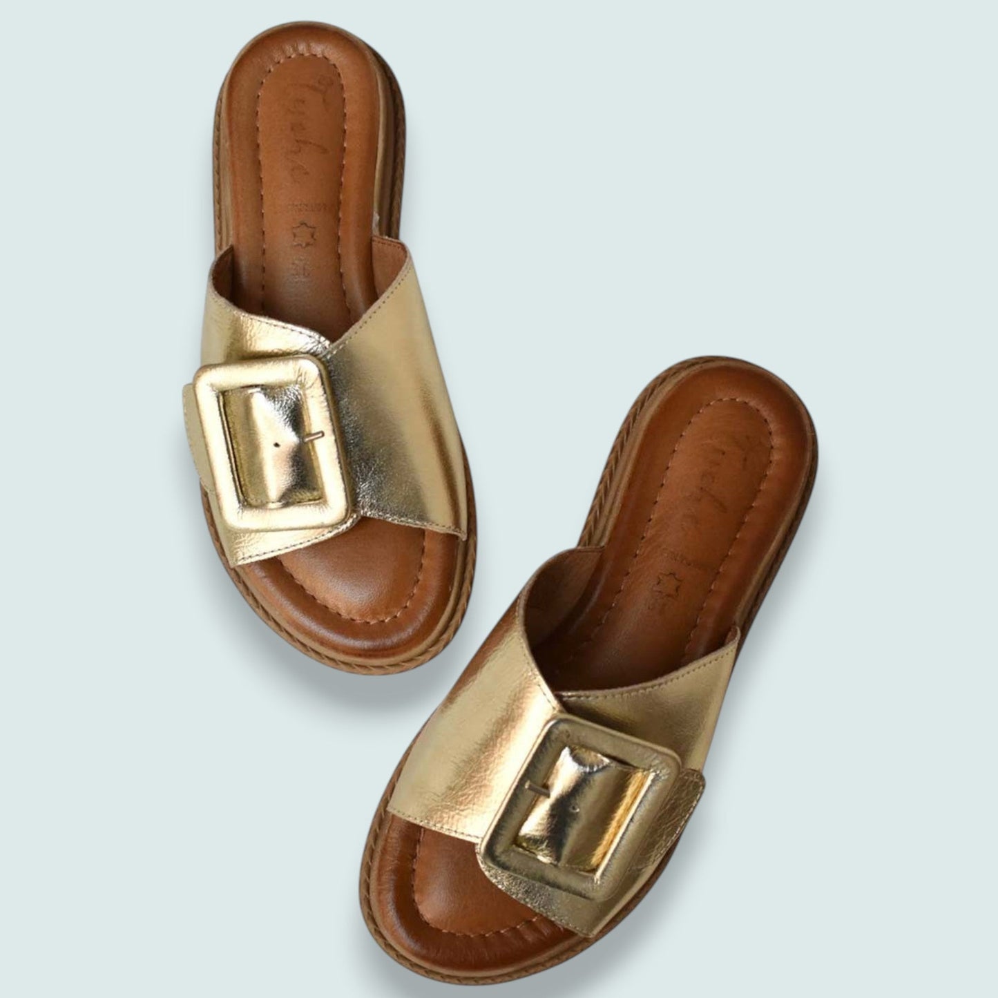 Tyche - Golden Glow Statement Buckle Slide