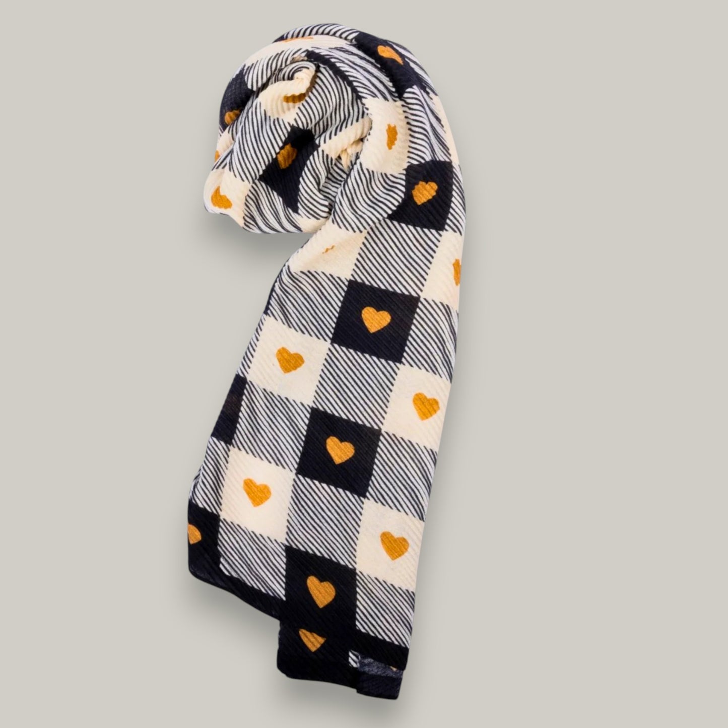 Miss Caprice -  Millie Gold Heart Scarf