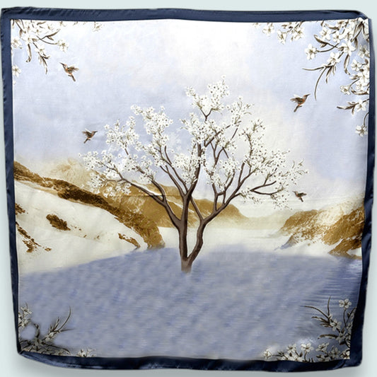 Red Coral - Cherry Blossom Magnetic Scarf